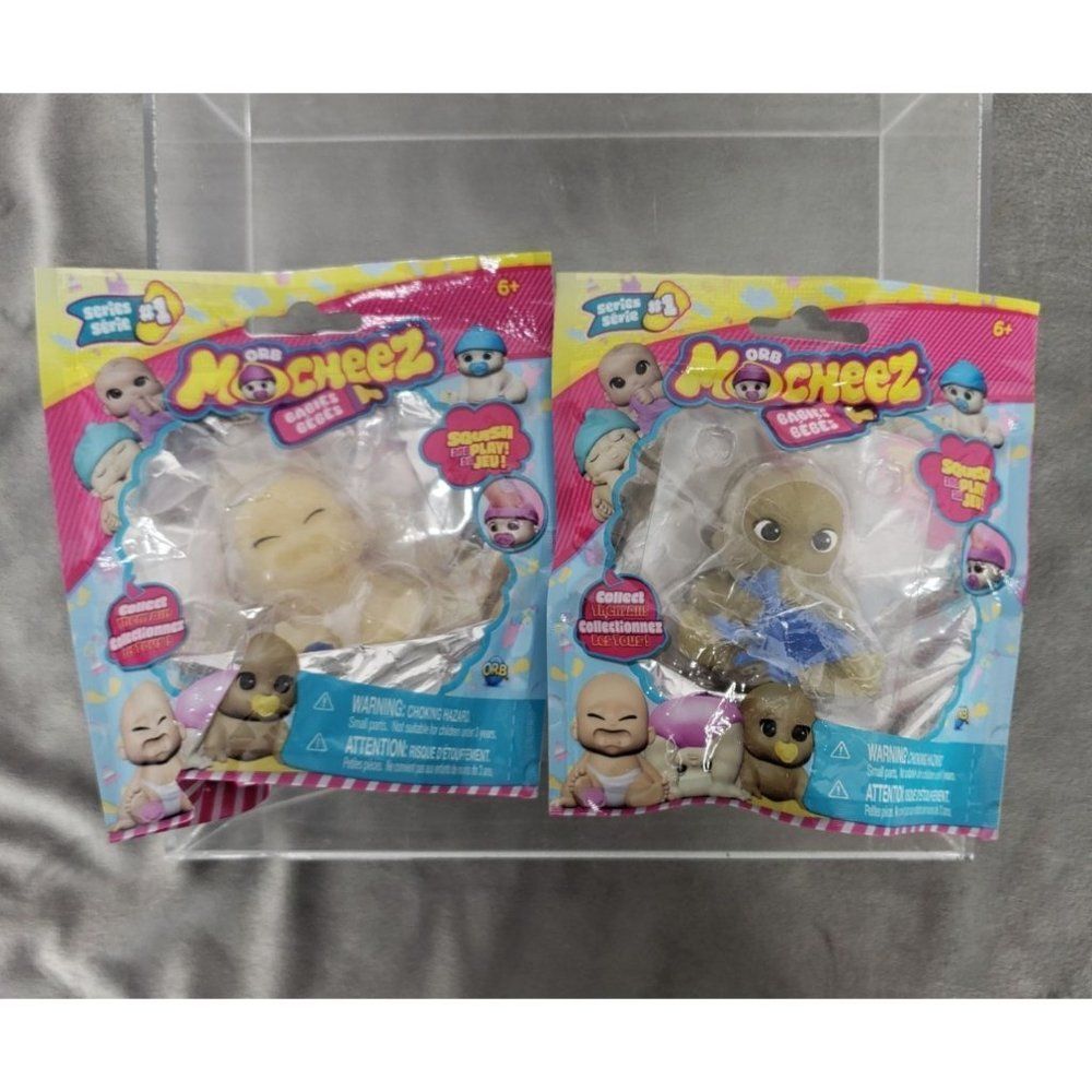 ORB Mocheez Babies Series 1 Squishy Toy Set Of 2‎ Blue Pacifier Blue Blanket